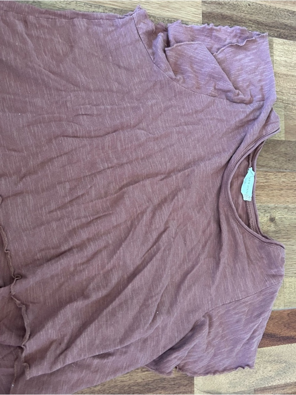 Altar'd State light brown Short Sleeve cropped Tee